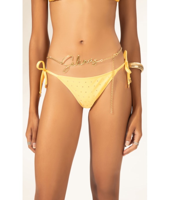 Calcinha Laço Mini Miracle Up Crystals By Swarovski Celebrate Amarelo Claro