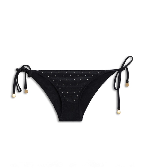Calcinha Laço Mini Up Crystals By Swarovski Celebrate Preto