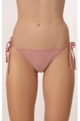 Calcinha Laço Mini Up Crystals By Swarovski Rosa Dusty