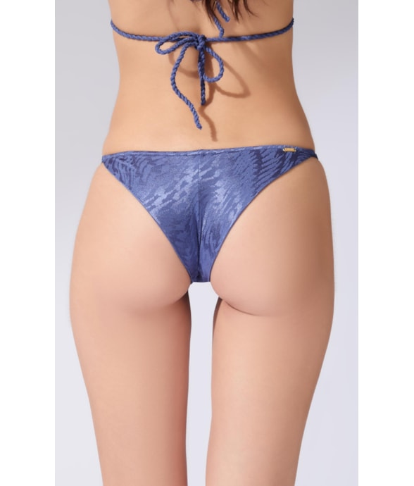 Calcinha Lateral Fina m Up Jacquard Laguna Purple Blue