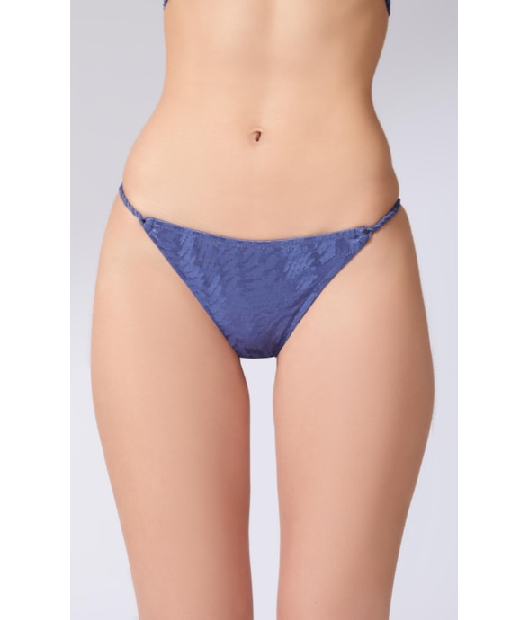 Calcinha Lateral Fina m Up Jacquard Laguna Purple Blue