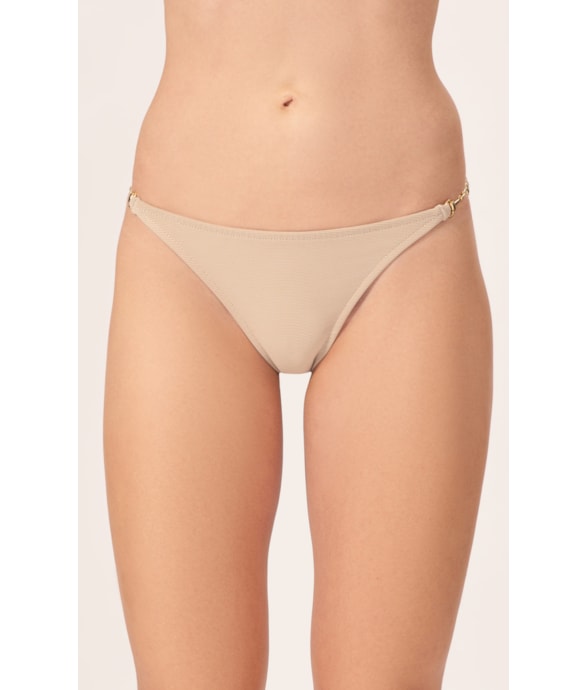 Calcinha Lateral Fina Mini Miracle Up Canelado Sculpt Areia