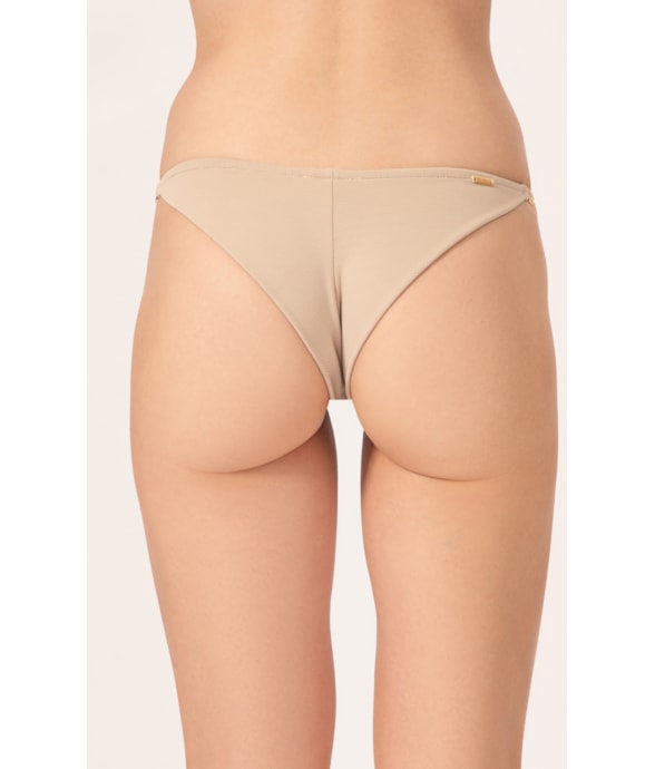 Calcinha Lateral Fina Mini Miracle Up Canelado Sculpt Areia