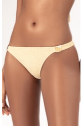 Calcinha Lateral Fina Mini Miracle Up Crepe Shine Amarelo Manteiga