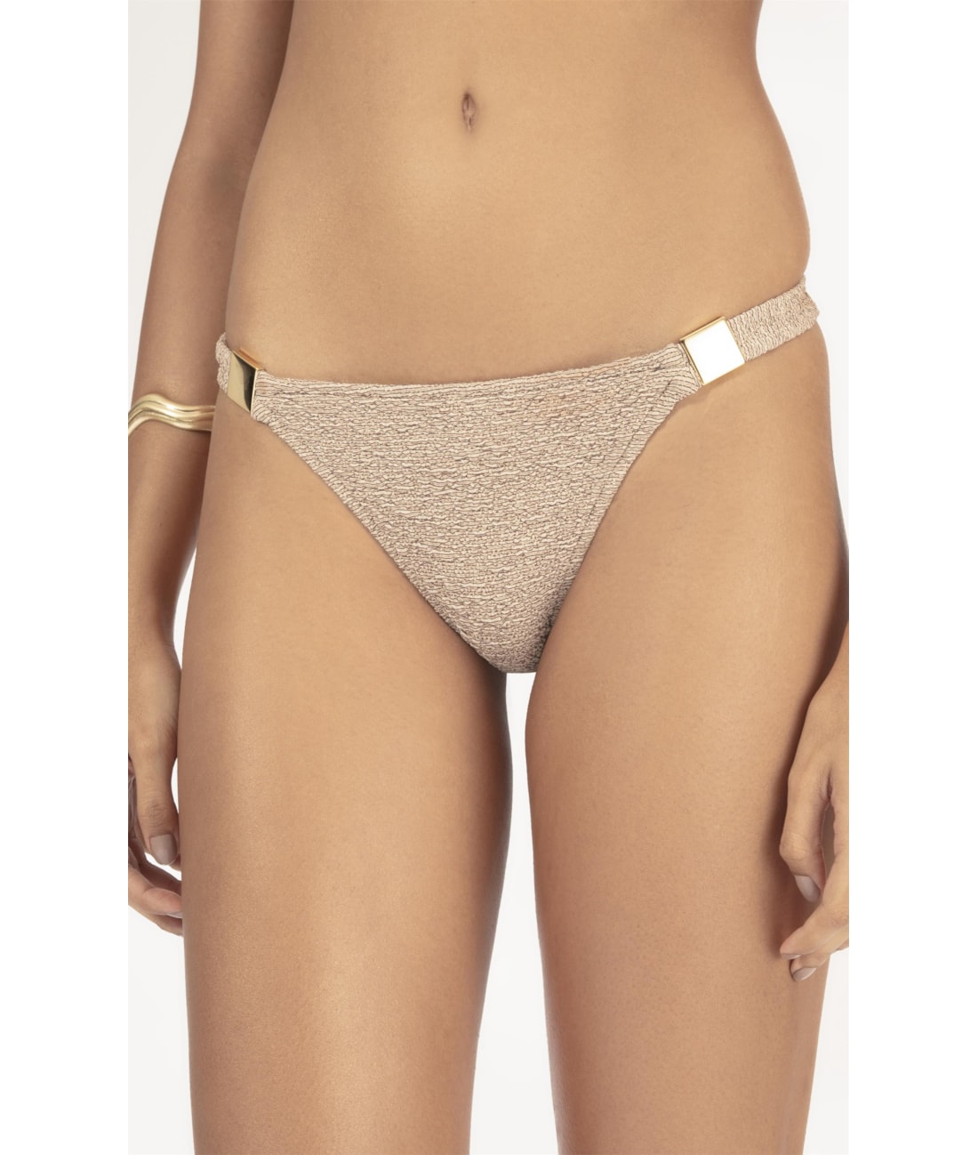 Calcinha Lateral Fina Mini Miracle Up Crepe Shine Marrom