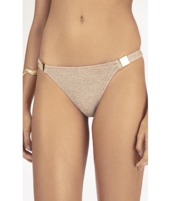 Calcinha Lateral Fina Mini Miracle Up Crepe Shine Marrom