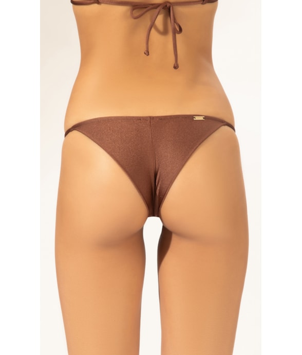 Calcinha Lateral Fina Mini Miracle Up Crystals By Swarovski Lumier Marrom