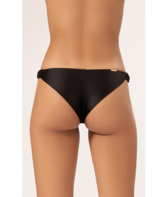 Calcinha Lateral Fina Mini Miracle Up Satin Skin Preto