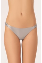 Calcinha Lateral Fina Mini Miracle Up Satin Skin Silver Gray
