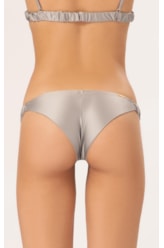 Calcinha Lateral Fina Mini Miracle Up Satin Skin Silver Gray