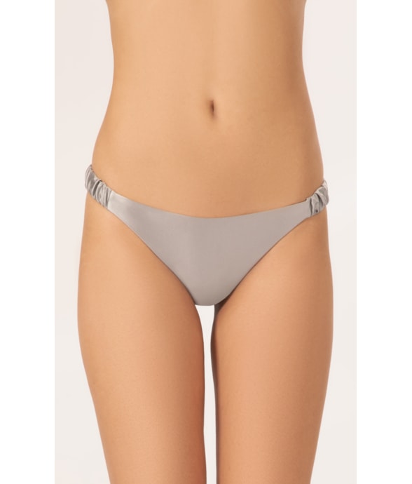 Calcinha Lateral Fina Mini Miracle Up Satin Skin Silver Gray