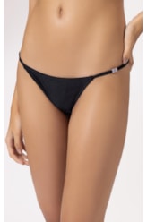 Calcinha Lateral Fina Up Crystals By Swarovski Lumier Preto