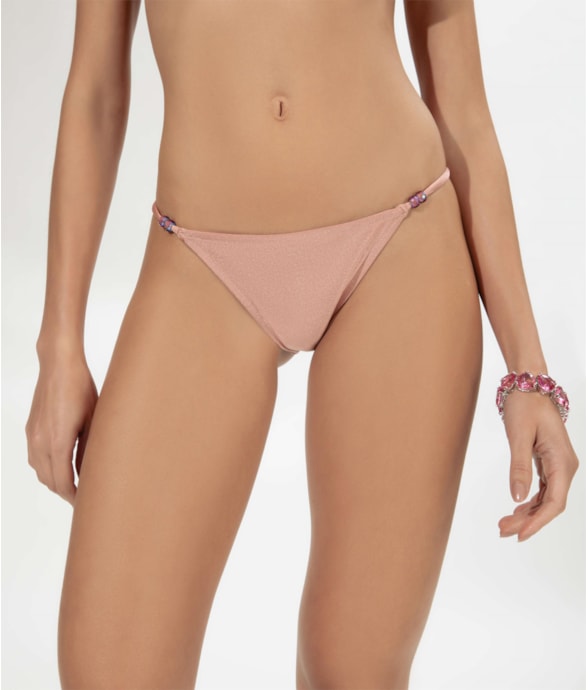 Calcinha Lateral Fina Up Crystals By Swarovski Lumier Rosa Dusty