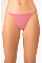 Calcinha Lateral Fininha Canelado Geo Rosa Velho