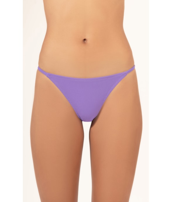 Calcinha Lateral Fininha Canelado Geo Violeta