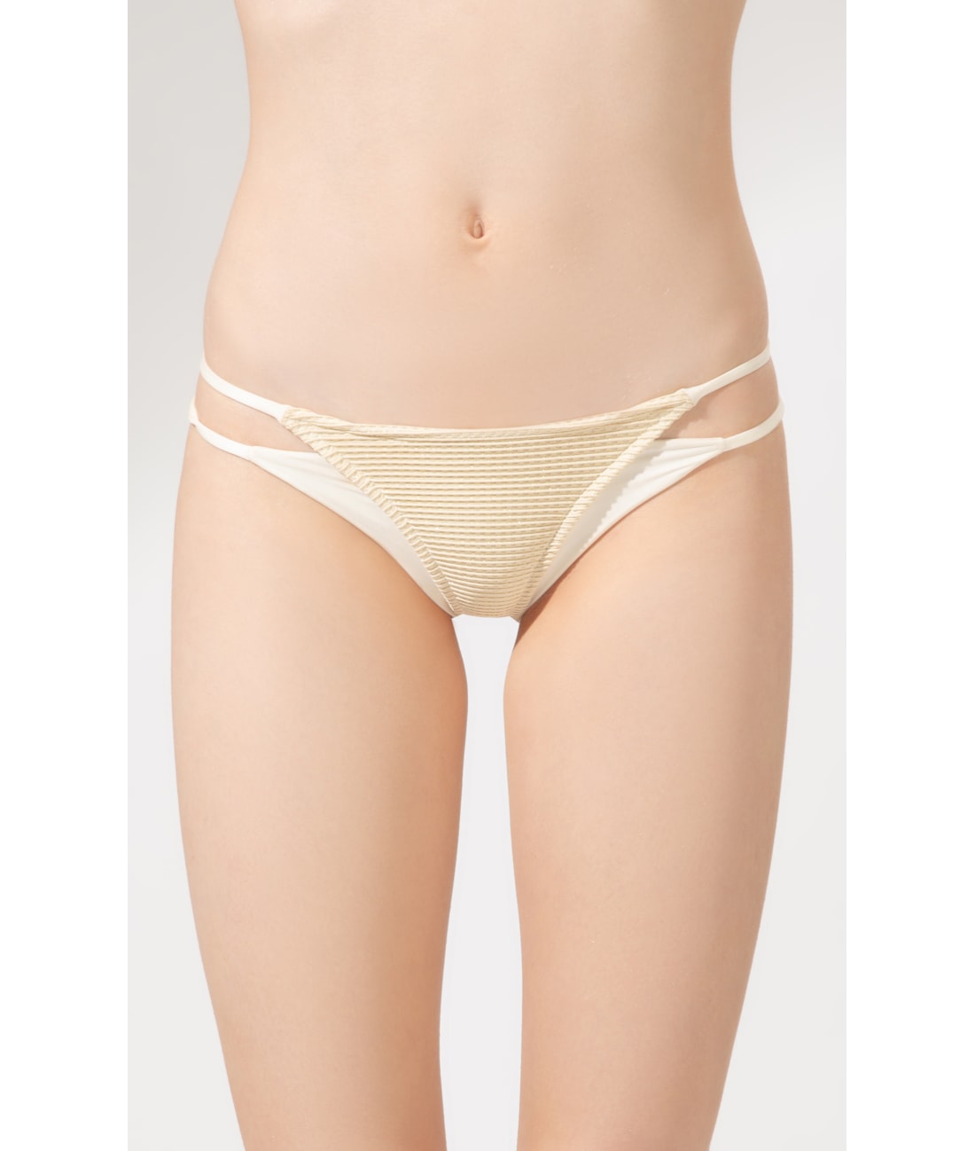 Calcinha Lateral Fininha Metallic Plait Natural