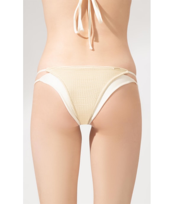 Calcinha Lateral Fininha Metallic Plait Natural