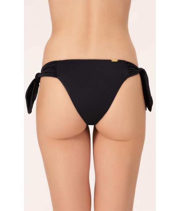 Calcinha Lenço Franzida Draping Preto