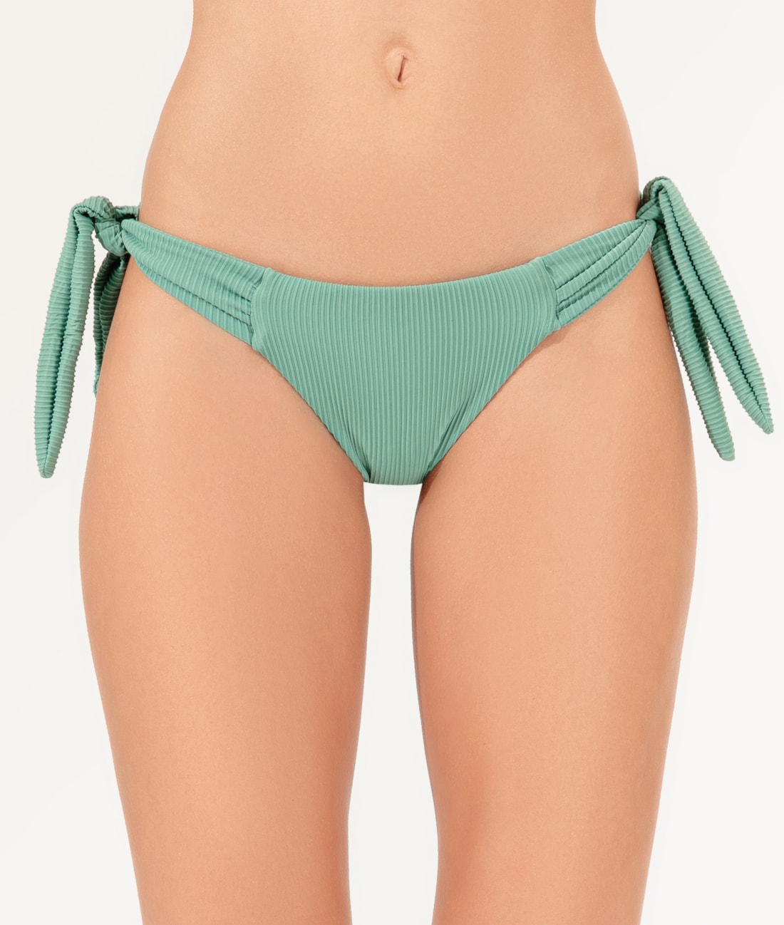 Calcinha Lenço Franzida Madras Verde Oliva