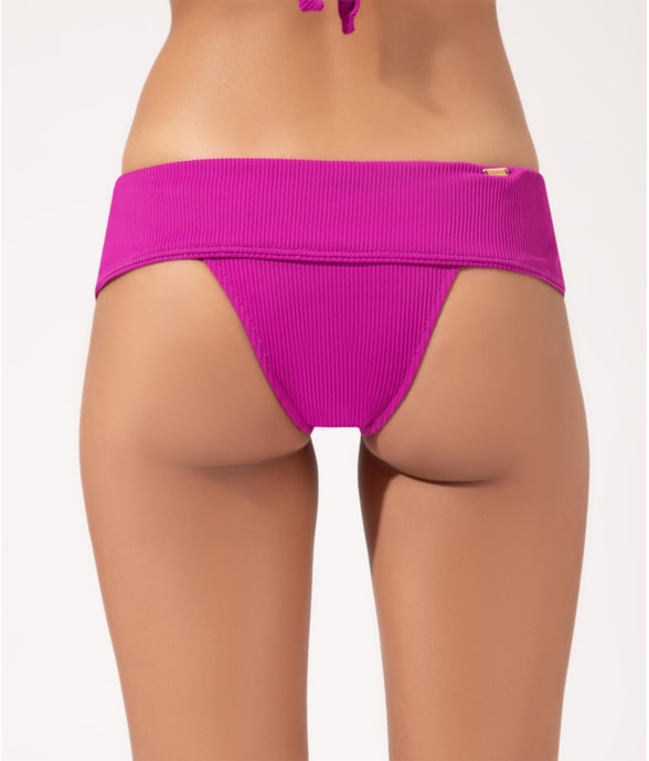 Calcinha Pala Larga Viés Madras Violeta