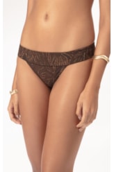 Calcinha Pala Miracle Jacquard Foliage Cafe
