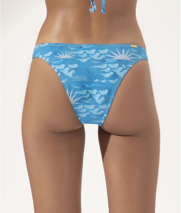 Calcinha Reta Argola La Mer Azul Claro