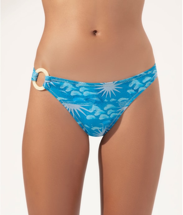 Calcinha Reta Argola La Mer Azul Claro