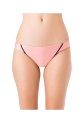 Calcinha Reta Baixa Vies Miracle Bicolor Salmao