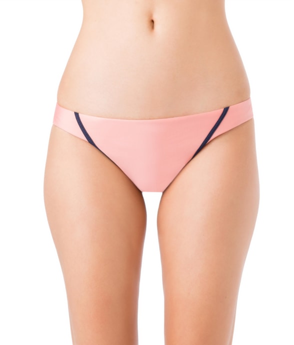 Calcinha Reta Baixa Vies Miracle Bicolor Salmao