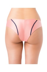 Calcinha Reta Baixa Vies Miracle Bicolor Salmao