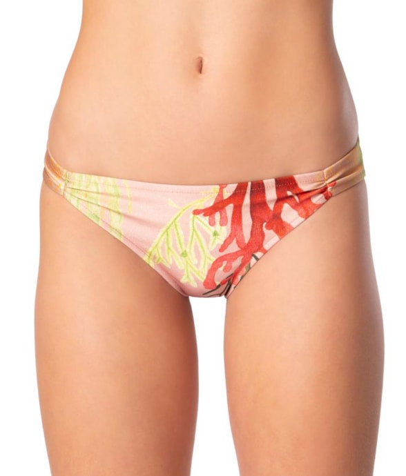 Calcinha Reta Franzidos Kona Rosa Velho