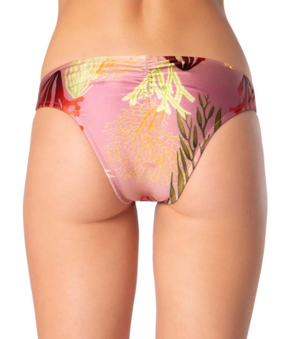 Calcinha Reta Franzidos Kona Rosa Velho
