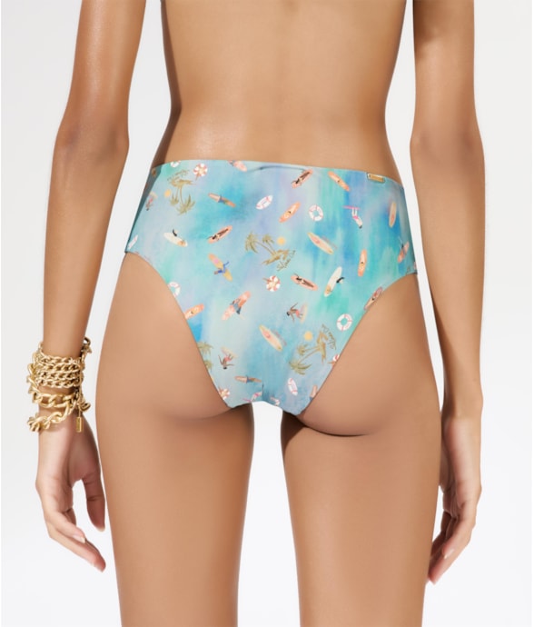 Calcinha Reta Miracle Larga Comfort Surf Azul Bic