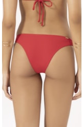 Calcinha Reta Miracle Midi Canelado Geo Vermelho