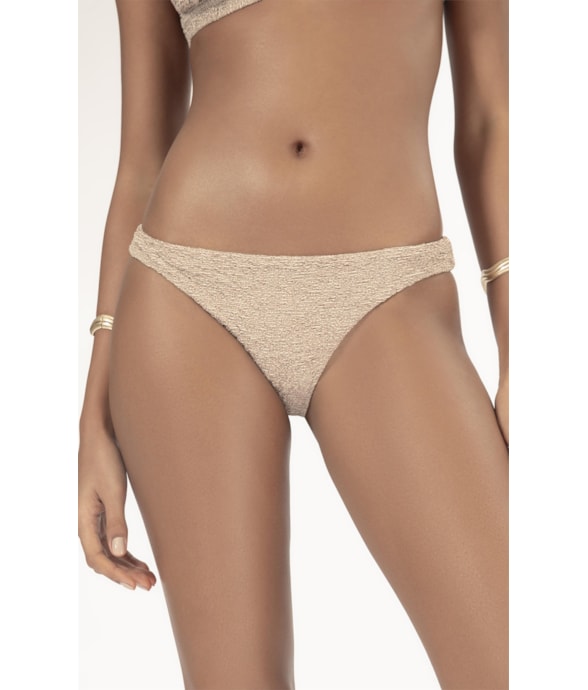 Calcinha Reta Miracle Midi Crepe Shine Marrom