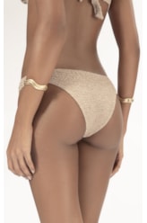 Calcinha Reta Miracle Midi Crepe Shine Marrom