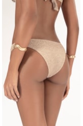 Calcinha Reta Miracle Midi Crepe Shine Marrom