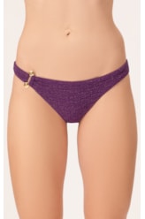 Calcinha Reta Miracle Mídi Crepe Shine Roxo