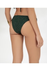 Calcinha Reta Miracle Midi Crepe Shine Verde Escuro
