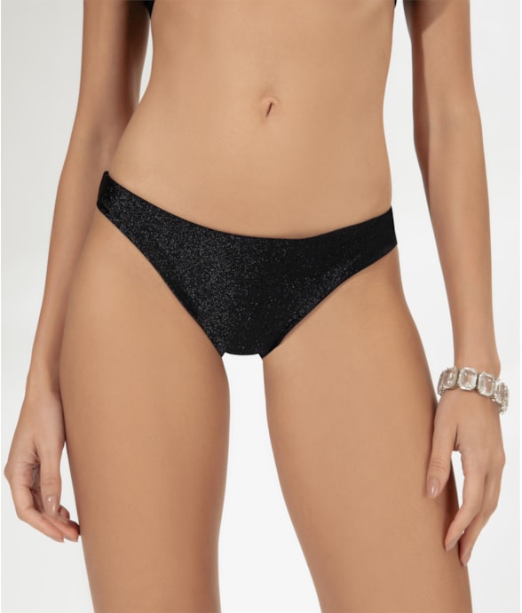 Calcinha Reta Miracle Midi Crystals By Swarovski Lumier Preto