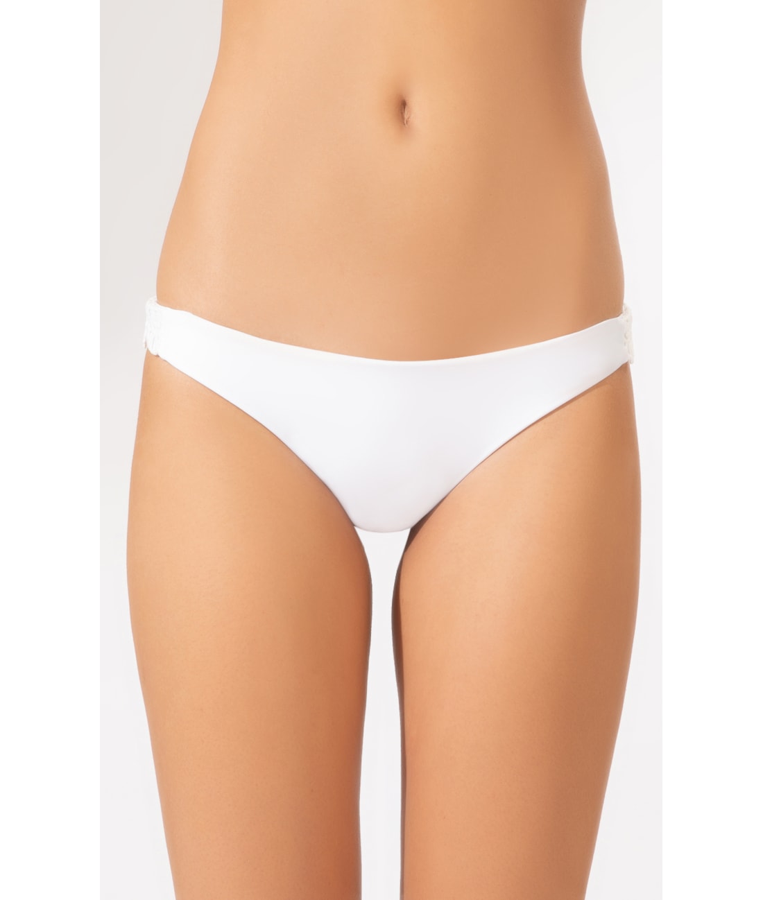Calcinha Reta Miracle Midi Guipure Branco