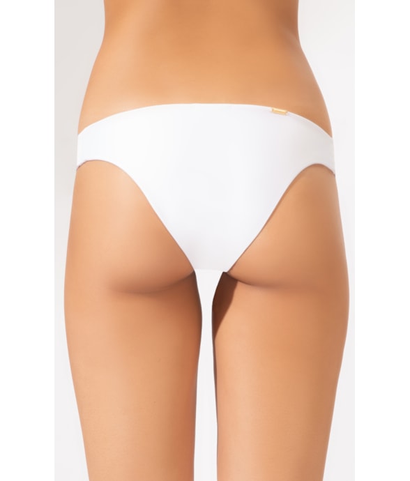 Calcinha Reta Miracle Midi Guipure Branco