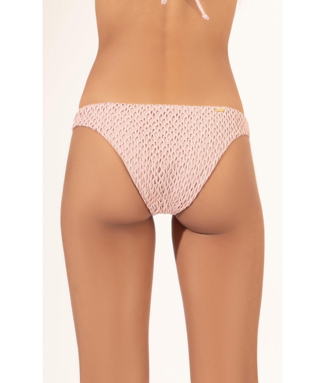 Calcinha Reta Miracle Midi Mesh Lurex Rosê
