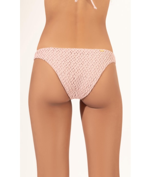 Calcinha Reta Miracle Midi Mesh Lurex Rosê