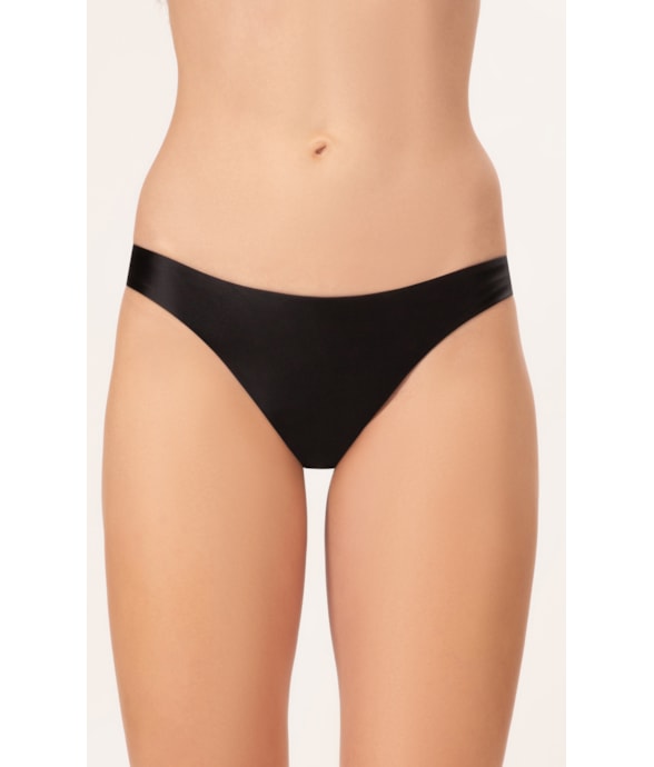 Calcinha Reta Miracle Midi Satin Skin Preto
