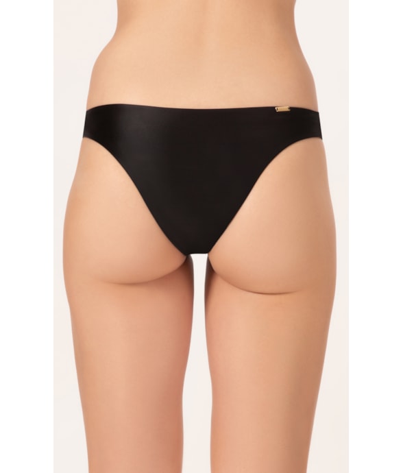 Calcinha Reta Miracle Midi Satin Skin Preto