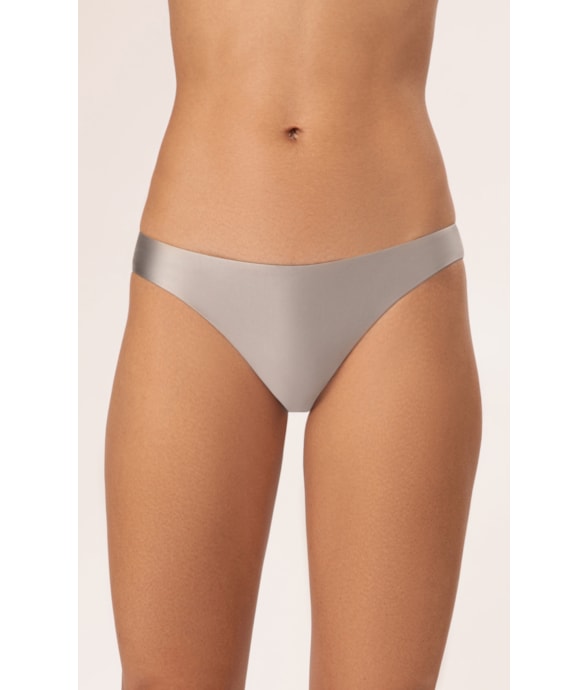 Calcinha Reta Miracle Midi Satin Skin Silver Gray