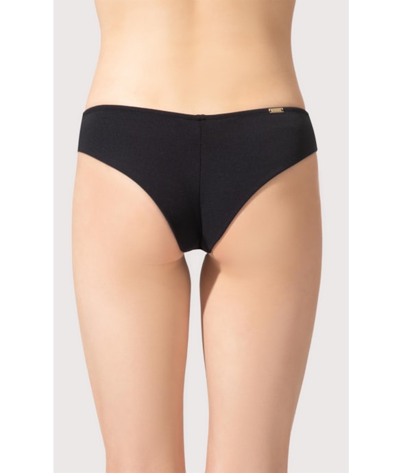 Calcinha Reta Miracle Up Canelado Sculpt Preto