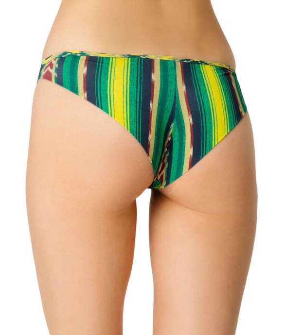 Calcinha Reta Miracle Up Color Ikat Verde Escuro