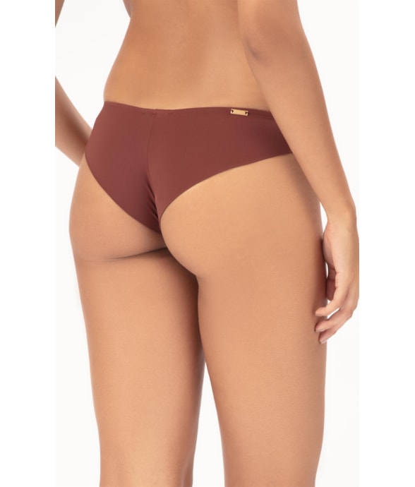 Calcinha Reta Miracle Up Draping Marrom